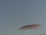 Crescent Moon, Venus, and Cloud