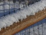 Snow on a Fence Beam