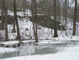 Rocky Hillside, Frozen Lake