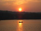 Boat on Upper Mystic Lake