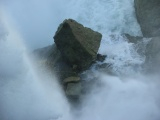 Rock below the waterfall