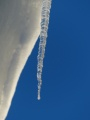 Icicle under Blue Sky