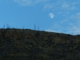 Moon over Layers of Earth