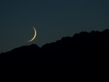 Thin Crescent over the Moutains