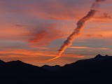 Contrail at Sunset