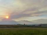 Sunset-Lit Smoke Plume