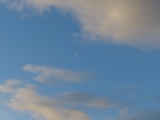 Morning Moon and Clouds