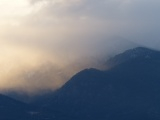 Mountains in Sunset Beams