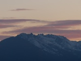 Thin Sunset Clouds over Mountains