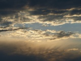 Blue Sky between Cloud Layers