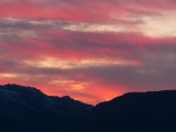 Bright Sky over Mountains