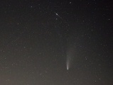 Satellite Flash with Comet