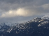 Light Play on Clouds and Mountains