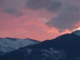 Rosy Sky over Mountains