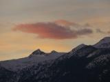 Sunset over Snowy Peaks