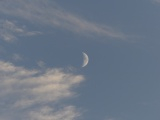 Moon and Wispy Clouds