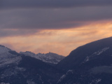 Peach Band over Mountains