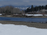 Snow by the Bitterroot River