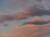 Scattered Clouds in Sunset Colors