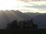 Mountains Carving Sunbeams