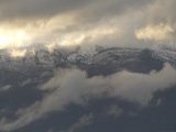 Evening Mountain Light and Clouds