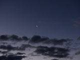 Moon and Venus above Clouds