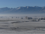 Winter Valley with Blue Sky