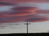 Soft Pink Clouds over Wires