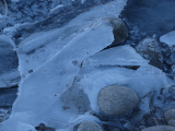 Fractured Ice with Rocks