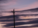 Telephone Pole at Sunset