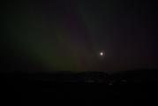 Aurora at Moonset