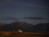 Comet over Cows and Mountains