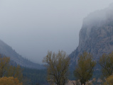 Misty Autumn Canyon Background