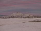 Evening Twilight on a Snowy Hill