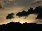 Mountain Profile and March Clouds