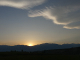 White Wispy Clouds at Sunset