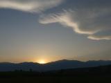 White Wispy Clouds at Sunset