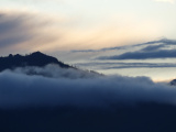 Island in the Clouds at Sunset