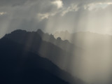 Sunbeams on Layers of Mountains