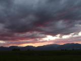 Red Highlights on Gray Clouds