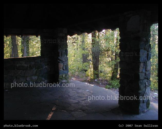 Stone Shelter - A stone building within the Blue Hills Reservation