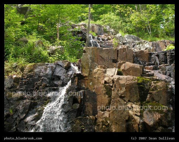 Cascades Overview - The Cascades waterfall in the Middlesex Fells Reservation, Melrose MA