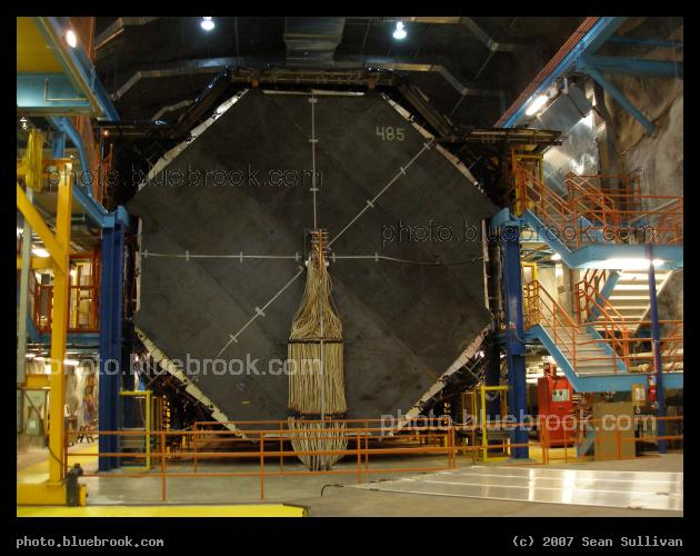 Neutrino Detector - The MINOS neutrino detector (particle physics), 2341 feet underground in the Soudan mine (Tower MN), watching a neutrino beam from Illinois