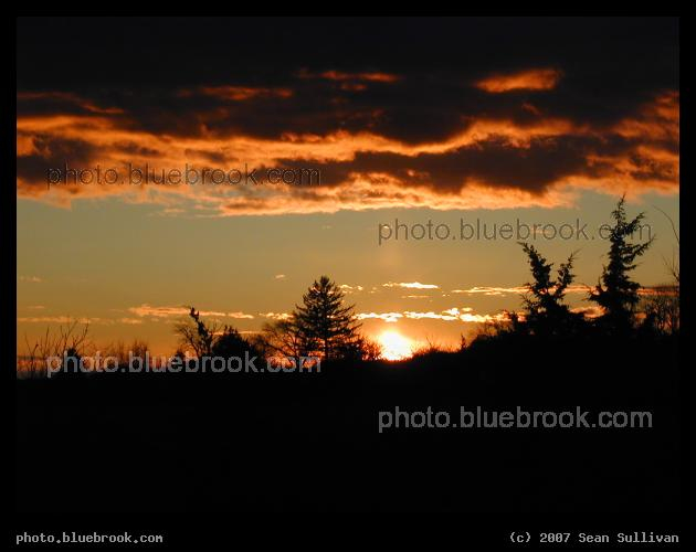 Newburyport Sunset - The evening sun illuminating a cloud layer from below, Newburyport MA