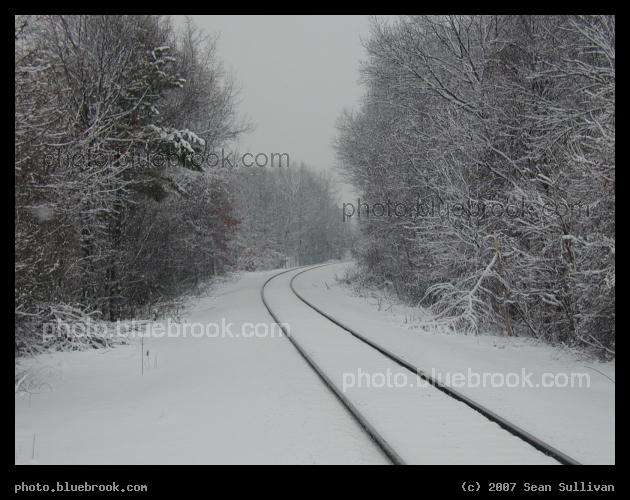 Winter Journey - Winter along the MBTA commuter rail train tracks