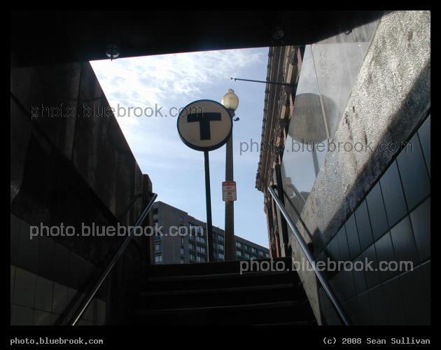 Symphony Exit - A stairway leading from the MBTA Symphony subway station, Boston MA