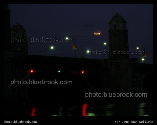 In the Dead of Night - An eclipse of the moon over the Longfellow Bridge, Boston MA