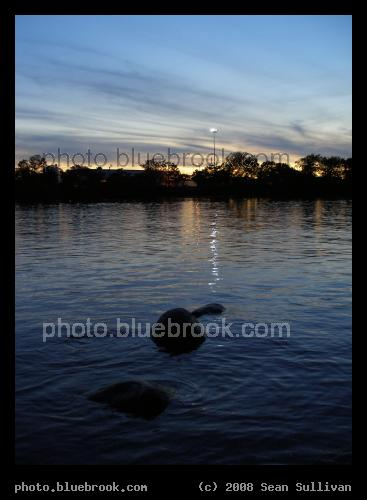 Cambridgeport Dusk - Evening twilight on the Charles River, Cambridge MA