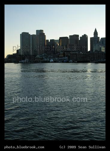 On the Harbor - The Boston skyline in late afternoon, seen from a ferry on Boston Harbor