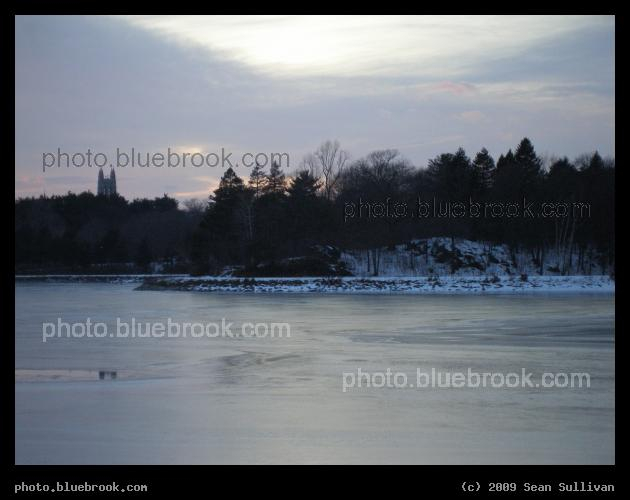 Sky, Land and Ice - Chestnut Hill Reservoir, Boston MA